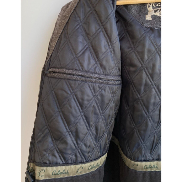 Cabelas Mackinaw Jacket Wool Gray Mens M Thinsulate Ultra Lined Hunting Cruiser - Picture 11 of 13